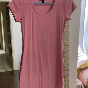 Tight fitting pink dress